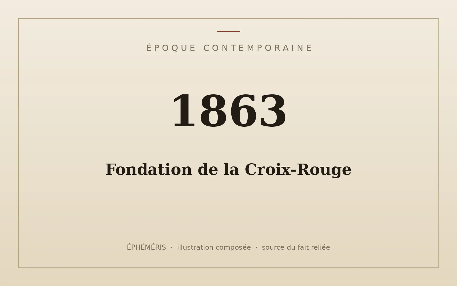 Plaque typographique : Fondation de la Croix-Rouge.