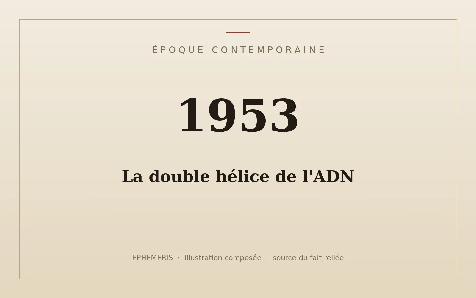 Plaque typographique : La double hélice de l'ADN.
